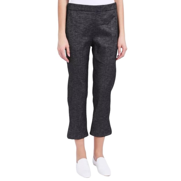 Theory Women’s Thorina Tierra Wash‎ Linen Blend Cropped Pants  Sz 4 - Picture 1 of 10